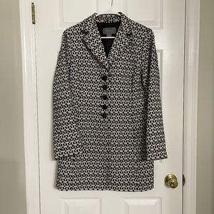 Ann Taylor Black and White Coat sz S